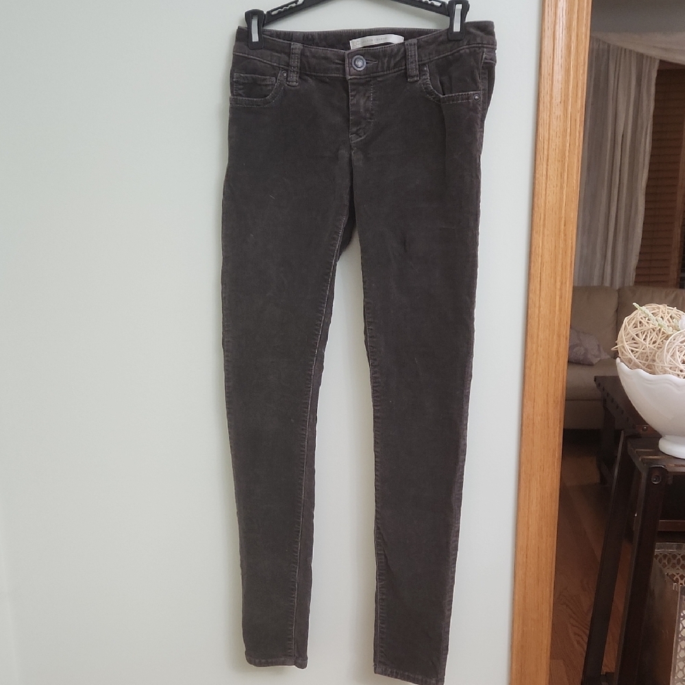 LC Lauren Conrad Dark Gray Corduroy Trousers